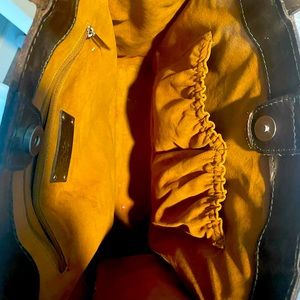 Brown tooled leather Patricia Nash shoulder bag